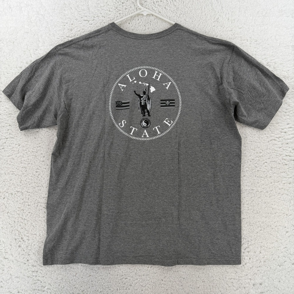 T&C Surf Designs Shirt Mens 3XL Gray Aloha State Hawaii Tee T-Shirt Tagless